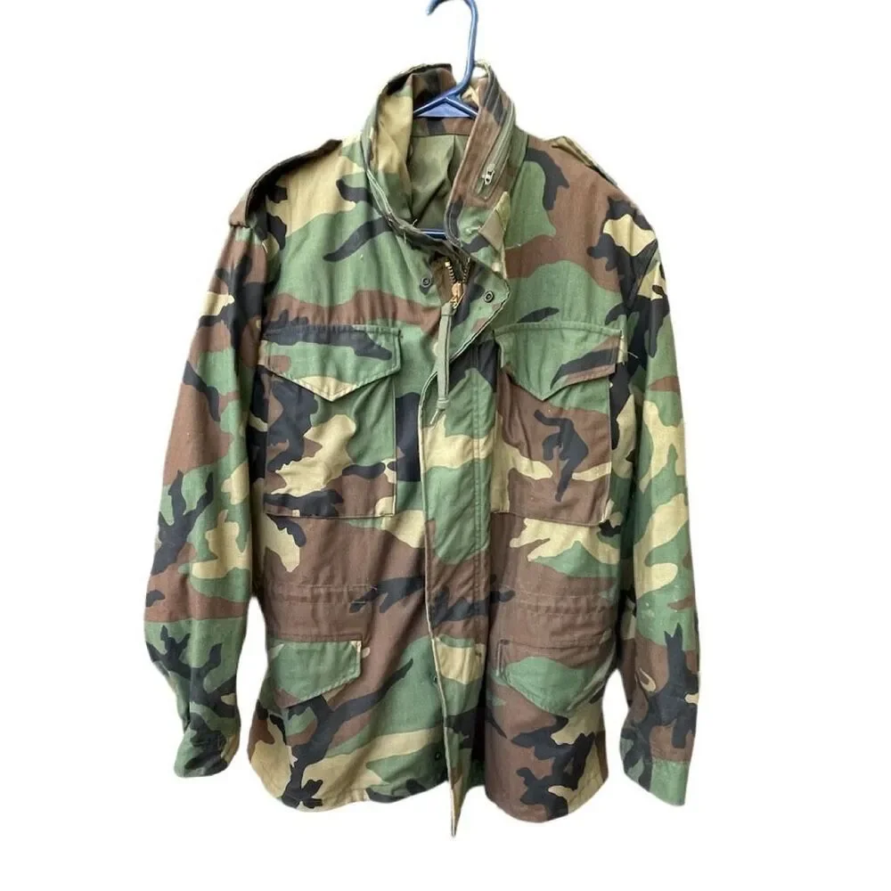 Camo Military lined jacket. Men’s size S .